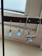 Fossil Setje oorbellen en armband met blauwe steen, Verzenden, Zo goed als nieuw, Blauw, Overige materialen