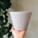 Vintage ‘Erica’ bloempot beige/roze, Gebruikt, Rond, Minder dan 25 cm, Terracotta