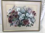 aquarel bloem stilleven frida holleman, Antiek en Kunst, Ophalen