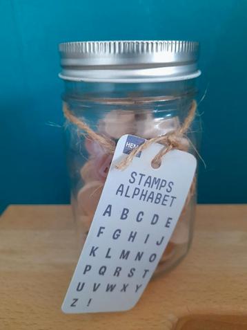 HEMA Letterstempels in Glazen Pot beschikbaar voor biedingen