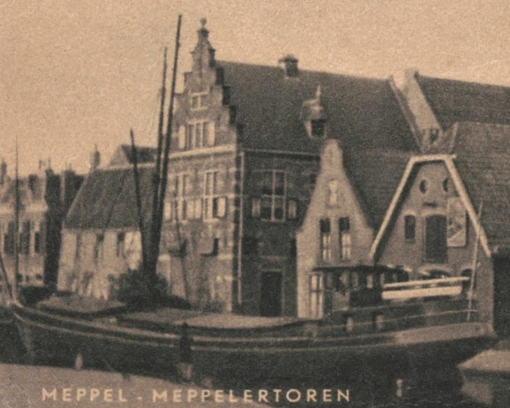 966394 Meppel Drenthe Kleine Oever Beurtschip Niet Gelopen, Ophalen of Verzenden, 1920 tot 1940, Ongelopen, Drenthe