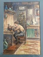 Jonge plateelschilder 1925 gesigneerd, Antiek en Kunst, Ophalen of Verzenden