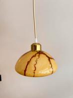 Vintage hanglamp gemarmerd glas, Huis en Inrichting, Lampen | Hanglampen, Ophalen of Verzenden, Zo goed als nieuw, Glas, Minder dan 50 cm