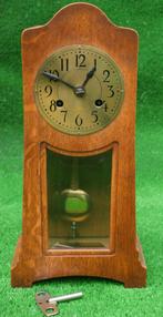 Fraai Art Deco klokje loopt en slaat goed., Antiek en Kunst, Ophalen of Verzenden