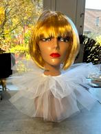 Grote drie lagen witte Pierrot Kraag - Kostuum Accessoire, Ophalen of Verzenden