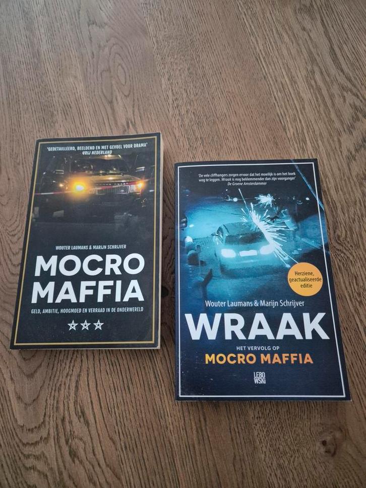 Mocro Maffia & Wraak - Wouter Laumans & Marijn Schrijver, Boeken, Detectives, Zo goed als nieuw, Ophalen