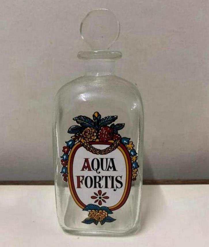 Apothekersfles “Aqua Fortis” – 1970 – 0,5 liter, Verzamelen, Glas en Borrelglaasjes, Zo goed als nieuw, Overige typen, Ophalen of Verzenden