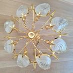 Vintage messing hanglamp 'Nautilus', Regency, Gatsby, Ophalen of Verzenden