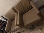 Twee gebruikte leren stoelen, Huis en Inrichting, Stoelen, Ophalen, Gebruikt, Twee, Bruin