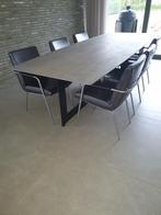 Gelderland eetkamerstoelen, 6 stuks, Huis en Inrichting, Stoelen, Gebruikt, Bruin, Leer, Ophalen of Verzenden