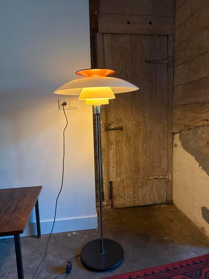 PH 80 Vloerlamp Louis Poulsen '70 - Uniek!, Huis en Inrichting, Lampen | Vloerlampen, Gebruikt, Minder dan 100 cm, Metaal, Ophalen of Verzenden