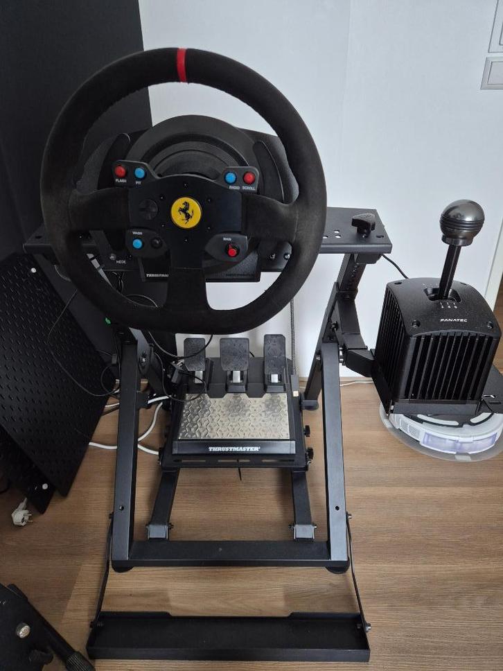 Simracing set: T300RS T-LCM Wheel Stand V2 Fanatec SQ 1.5, Computers en Software, Joysticks, Gebruikt, Ophalen