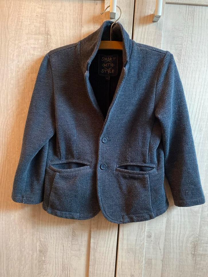 Jongens blazer maat 116/122 - Smart With Style - donkerblauw, Kinderen en Baby's, Kinderkleding | Maat 116, Zo goed als nieuw