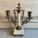 Wit marmeren kandelaar *tres jolie Duiven*, Antiek en Kunst, Verzenden