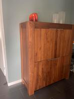 Goossens opbergkast Timber, Ophalen, 100 tot 150 cm, Zo goed als nieuw, Overige houtsoorten