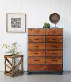 Ladekast, Houten kast, Vintage kast, Kast met lades, Kast, 100 tot 150 cm, 5 laden of meer, 100 tot 150 cm, Ophalen of Verzenden