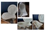 2 prachtige oude  puddingvormen vis in kleur  creme, Antiek en Kunst, Curiosa en Brocante, Ophalen of Verzenden