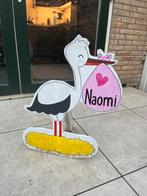 Geboortebord Ooievaar, Ophalen of Verzenden, Gebruikt, Geboortebord