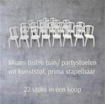 22 STUKS WITTE KUNSTSTOF TUINSTOELEN, Ophalen, Gebruikt