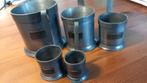 Tinnen Maatbekers Set, Antiek en Kunst, Antiek | Tin, Ophalen of Verzenden