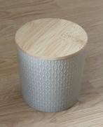 voorraad pot keramiek met houten losse deksel, volgnr 3, Ophalen of Verzenden, Zo goed als nieuw, Overige materialen, Pot, Bus of Blik