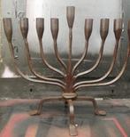 MENORAH. Antiek. Gesmeed. 9 takken. 42/35 cm, Gebruikt, Kandelaar, Metaal, Ophalen