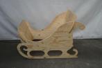 Houten arreslee slee met hert ree  kerstdecoratie, Diversen, Kerst, Ophalen of Verzenden, Gebruikt