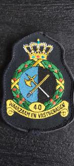 Mouwembleem 40 squadron Koninklijke luchtmacht, Embleem of Badge, Nederland, Luchtmacht, Ophalen of Verzenden