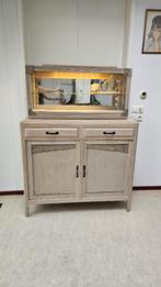 Mooie vitrinekast/buffetkast/servieskast, Huis en Inrichting, Kasten | Vitrinekasten, Ophalen, 100 tot 150 cm, 25 tot 50 cm, Glas