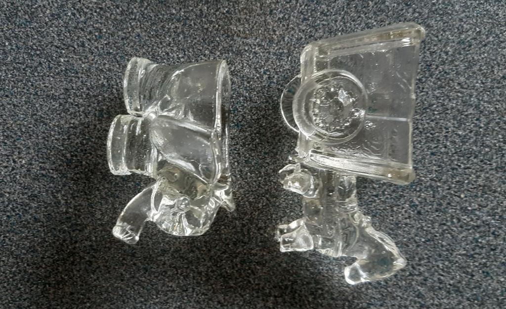 2 x glazen beestjes: olifantje en paardje, Ophalen of Verzenden, Zo goed als nieuw, Overige typen