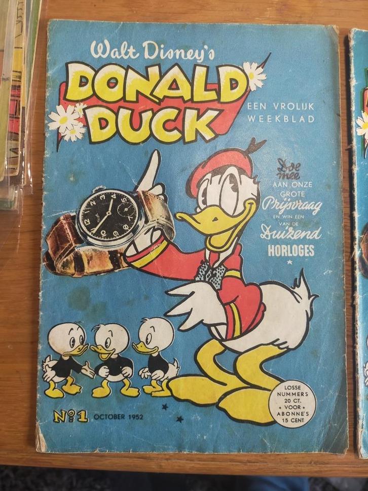 Donald Duck  nummer 1 1952, Boeken, Stripboeken, Gelezen, Eén stripboek, Ophalen of Verzenden