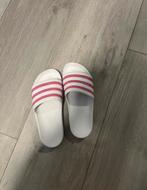 Adidas Adiletten Wit/Roze - Maat 39, Ophalen of Verzenden, Zo goed als nieuw, Wit, Slippers