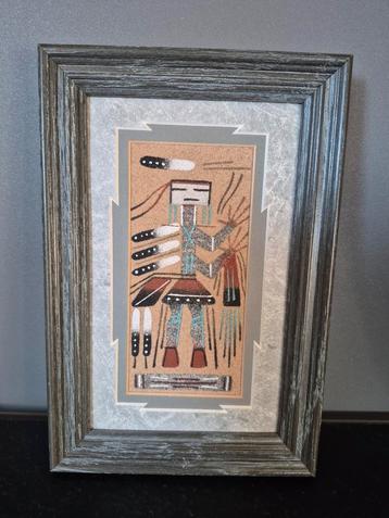 Zandschilderij painting kunst origineel gemerkt art work wan beschikbaar voor biedingen