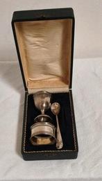 Zilver lepeltje servetring eierdop spoon eggcup napkin ring, Ophalen of Verzenden, Zilver