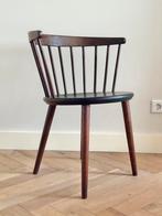 Vintage spijlen stoel Yngve Ekstrom jaren 50/60 hout design, Ophalen, Bruin, Eén, Hout