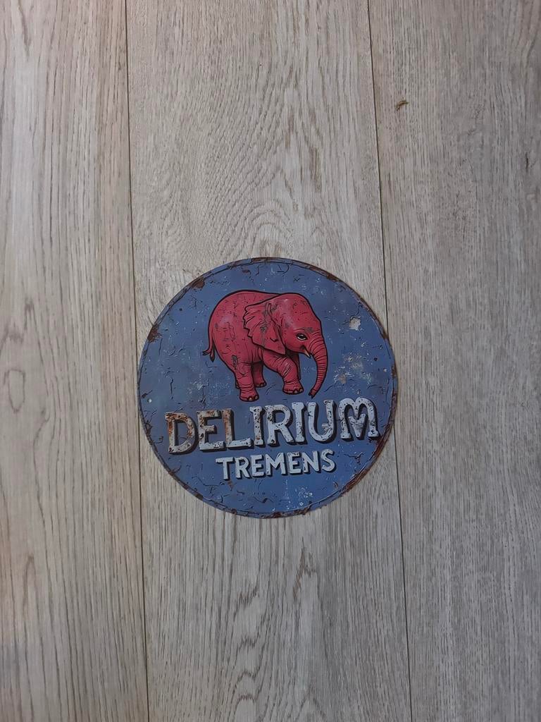 Delirium Tremens Metalen Bord 20x20 cm, Verzamelen, Biermerken, Ophalen of Verzenden, Nieuw, Reclamebord, Plaat of Schild, Overige merken