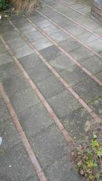 Stoeptegels, Klinkers, Rode Regels - 10m2, Tuin en Terras, Ophalen, Gebruikt, Klinkers, 5 tot 10 m²