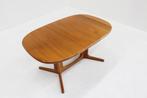 Vintage Glostrup ovalen uitschuifbare eettafel tafel teak, Ophalen, Gebruikt, Teakhout, 200 cm of meer