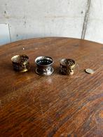 Set van 3 Verzilverd Vintage Servetringen, Antiek en Kunst, Antiek | Bestek, Ophalen of Verzenden