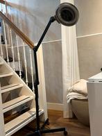 Zwart loeplamp met statief en LED verlichting, Ophalen of Verzenden, Gebruikt, Metaal, 100 tot 150 cm