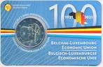 Luxemburg 2 Euro 2021 Economische unie in coincard, 2 euro, Luxemburg, Ophalen of Verzenden, Losse munt