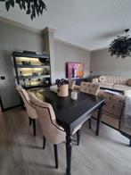 EETTAFEL + TV KAST + VITRINE - ZWART, Huis en Inrichting, Complete inboedels, Ophalen
