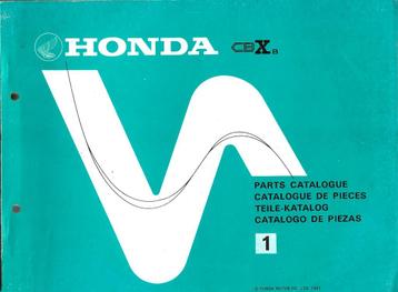 Honda CBX 1000 parts list (7574z) motor 6 cylinder beschikbaar voor biedingen