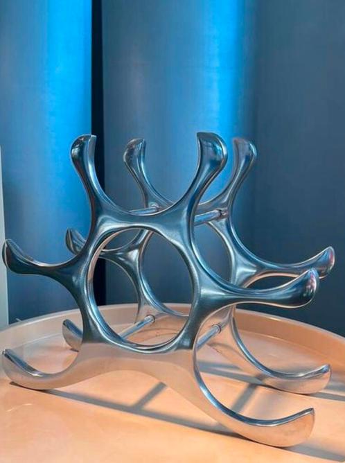 Michael Noll design Wijnrek 6 flessen, Huis en Inrichting, Woonaccessoires | Wijnrekken, Zo goed als nieuw, Minder dan 50 cm, Metaal