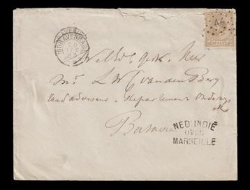 1883 NVPH 27 op brief naar Nederlands Indië / Batavia  beschikbaar voor biedingen