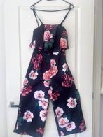 Culotte feestelijke party jumpsuit met roze rozen print, Ophalen, Zo goed als nieuw, Maat 36 (S), Quiz