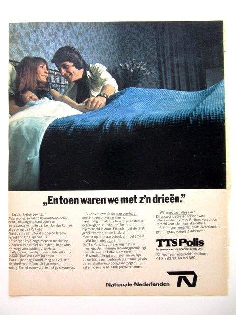 12 advertenties Nationale Nederlanden NN 70-02 verzekering, Verzamelen, Ophalen of Verzenden, Zo goed als nieuw, Overige typen