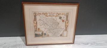 Ingelijste kaart "Yorkshire West Riding" – replica uit 1842 beschikbaar voor biedingen
