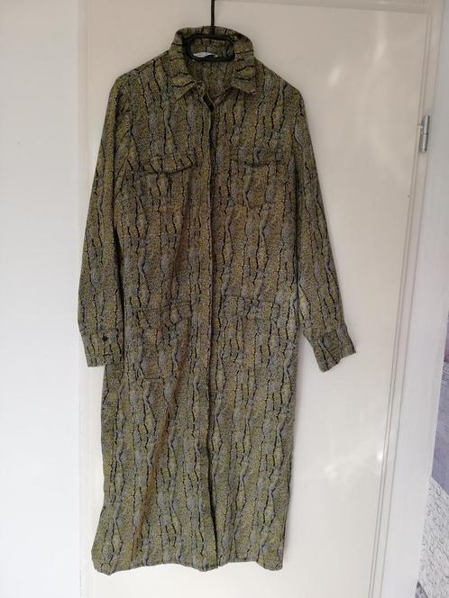 Lange jurk circle of trust Louise snake print maat m/38, Kleding | Dames, Jurken, Zo goed als nieuw, Maat 38/40 (M), Groen, Onder de knie