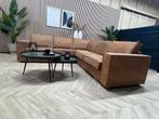 Industriële Cognac Hoekbank - 261 x 261 / NU €650, Huis en Inrichting, Ophalen, 250 tot 300 cm, Leer, Zo goed als nieuw
